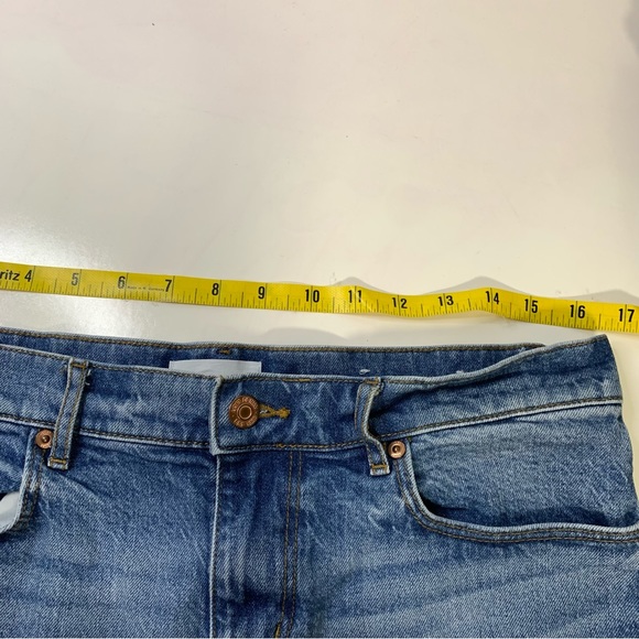Ann Taylor Loft Blue Cutoff Denim Raw Hem Jeans Shorts Size 6 - Picture 7 of 9